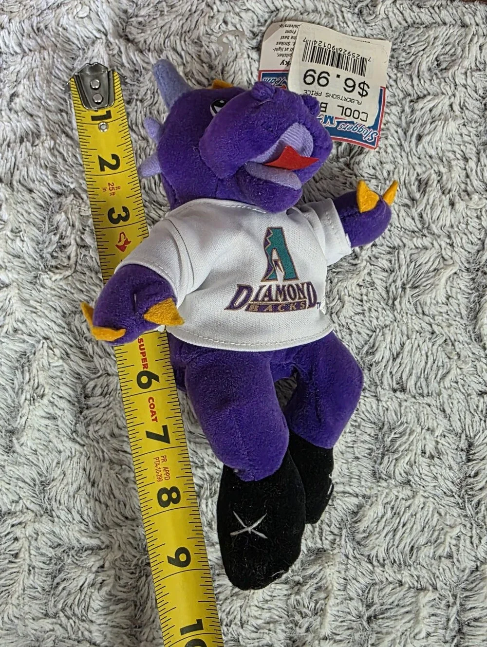 Arizona Diamondbacks Beanie Plush Toy Purple Creature MLB Merchandise